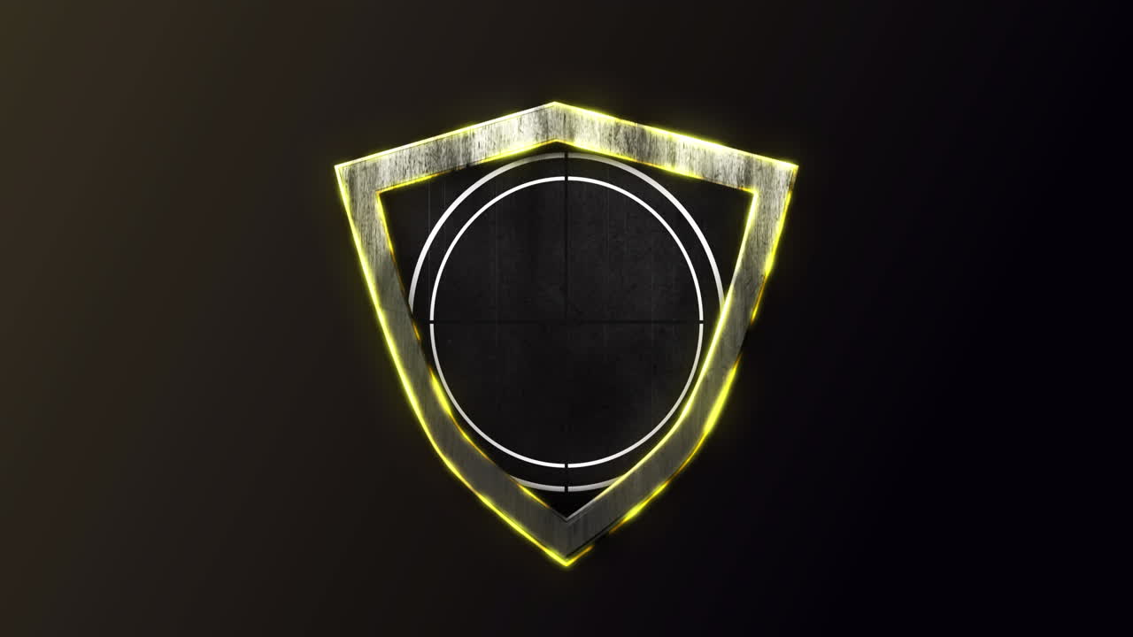 animación de la interfaz digital de cuenta atrás del círculo de espera de carga en fondo negro