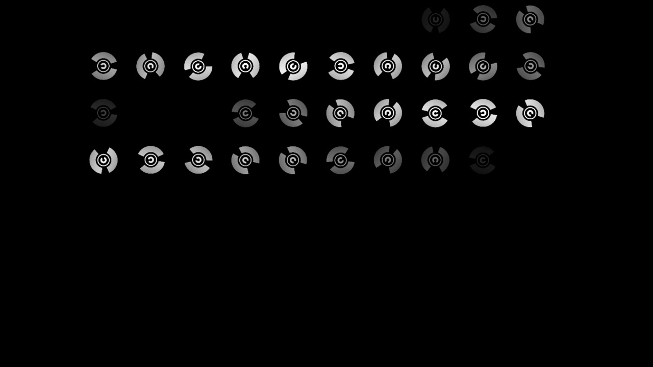 Abstract Animated Circles Moving on Black Background