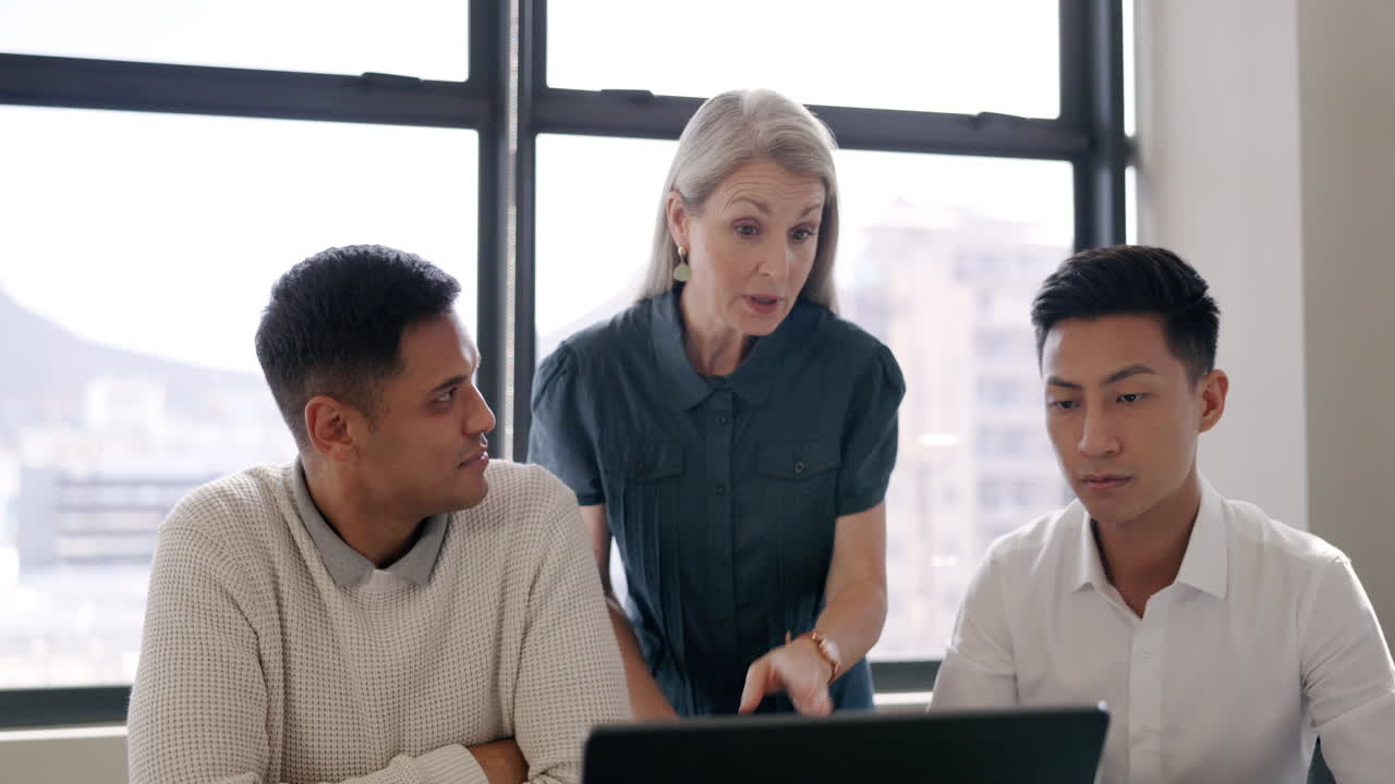 사업가, 노트북, 코칭 대화