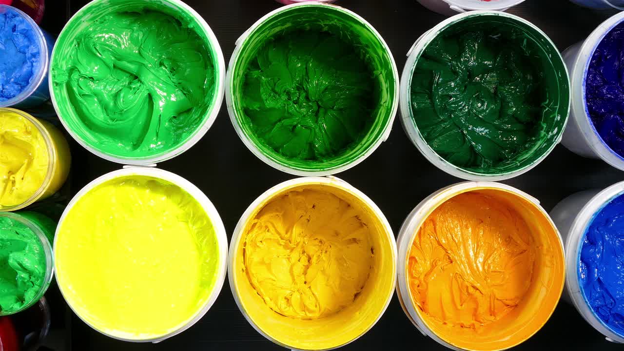 vista superior de varios colores para camisetas impresas