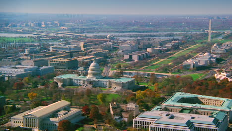 美國國會大 (capitol dome) 和華盛頓紀念碑 (washington monument) 上空