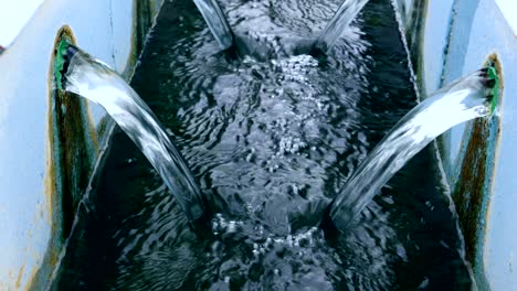 waste water at sewage treatment plant.