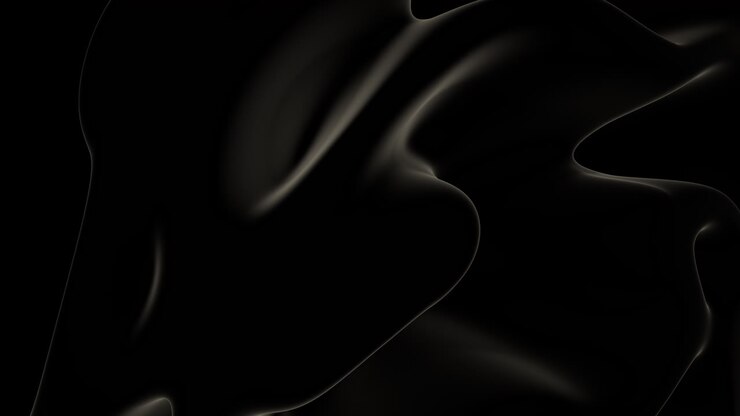 Fantasy abstract black geometric waves on black gradient