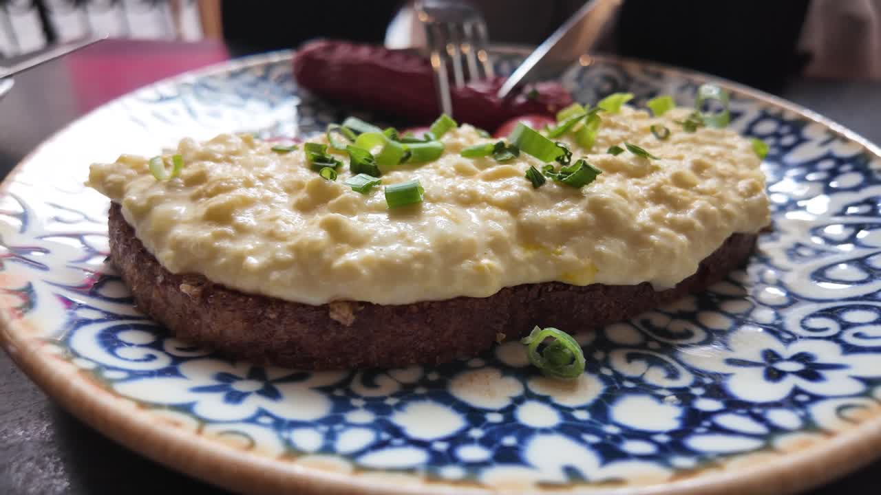 Open Faced Egg Salad Sandwich