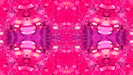 fondo 3d abstracto simple en color gradiente púrpura rojo, estilo poli bajo como fondo geométrico moderno o entorno matemático con efecto caleidoscópico. 4k uhd o bucle sin costuras fullhd. 13