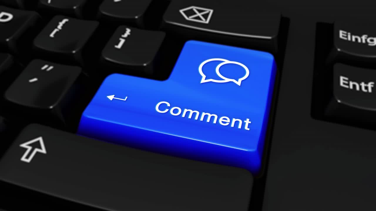 Comment Button on Computer Keyboard