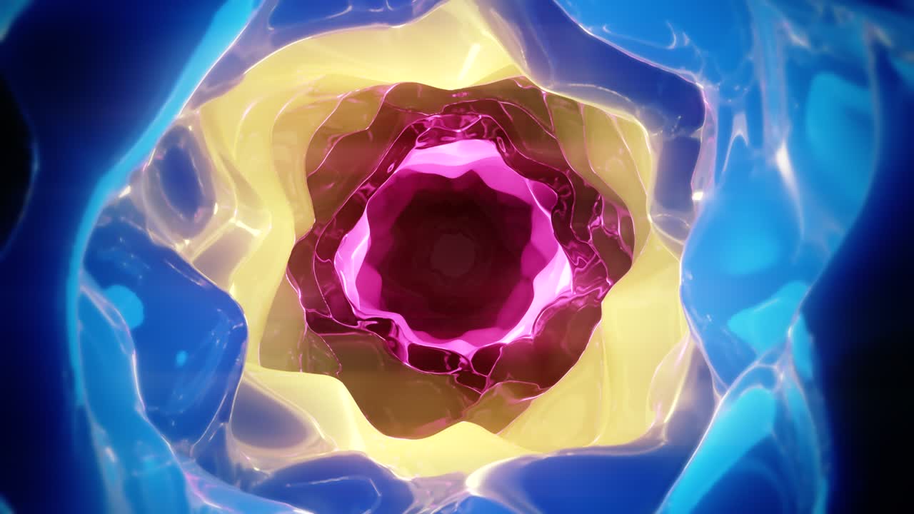 animación de formas abstractas multicolores con bucle de fluidos