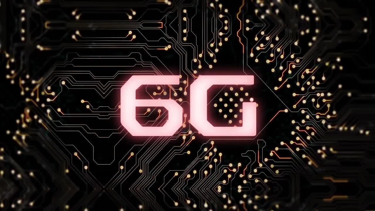 animación de texto 6g y procesamiento de datos por computadora