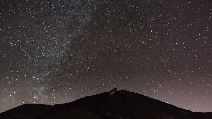 Time lapse sequence of the milky way at Teide National Park in Tenerife