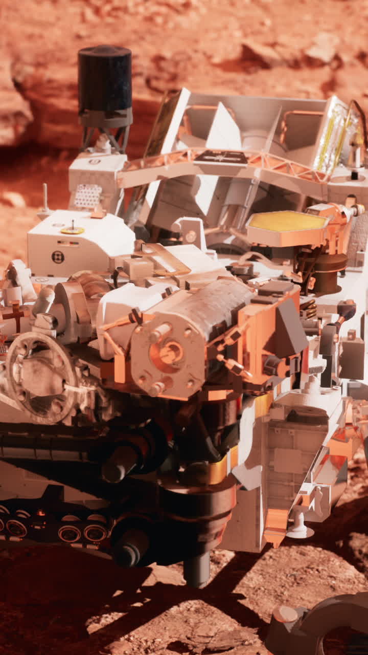 el rover de marte en el planeta rojo