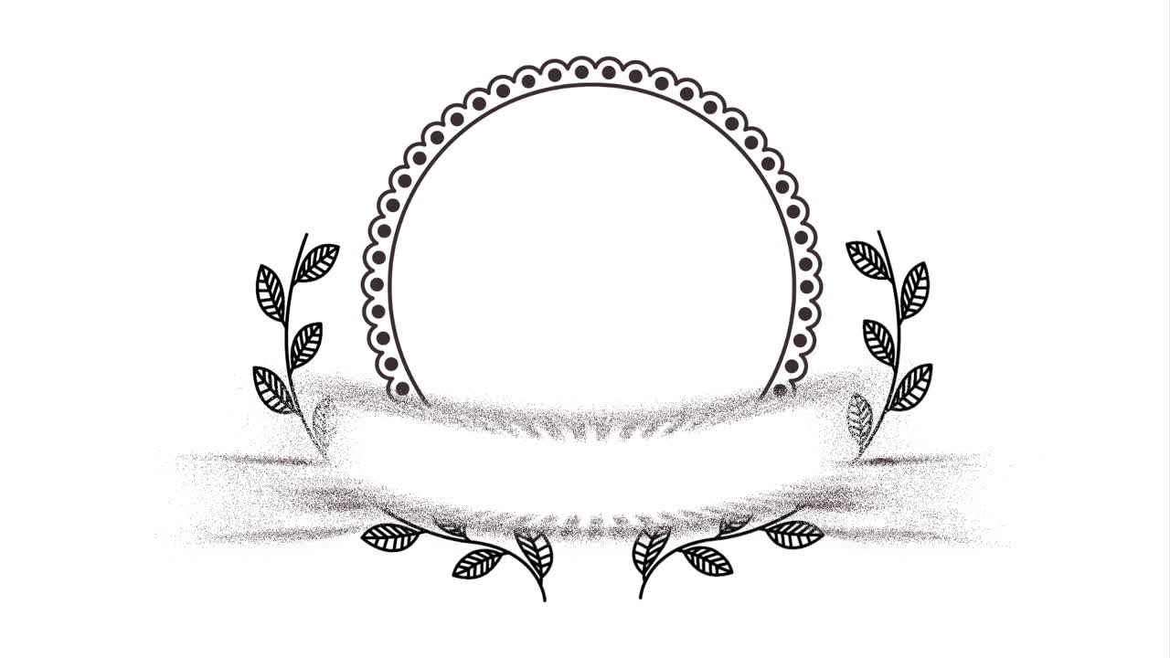 우아한 원형 프레임 비디오 애니메이션