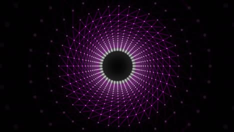 abstract circular dots  tunnel motion background 4k