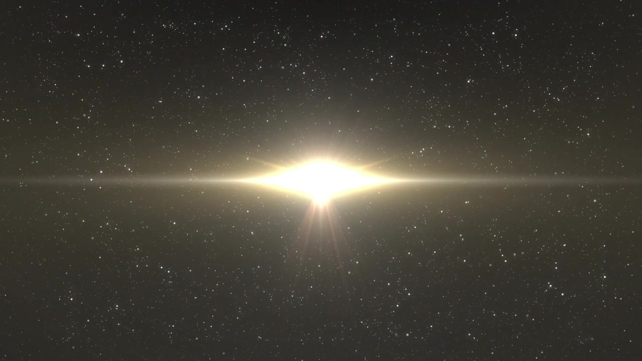 Animation of lights shining on black background