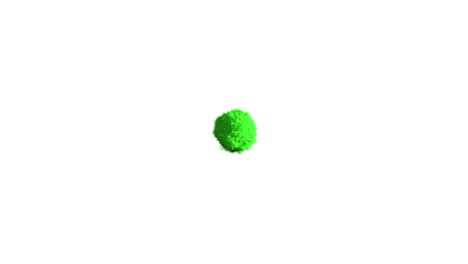 explosión de polvo verde