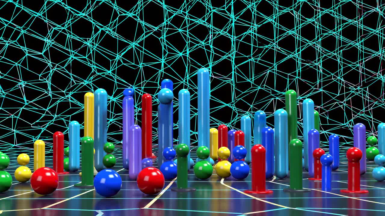 Colorful Geometric Abstract Data Visualization