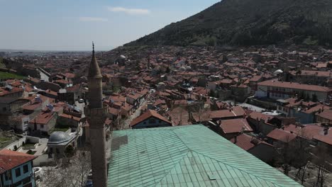 aerial view anatolian mosque