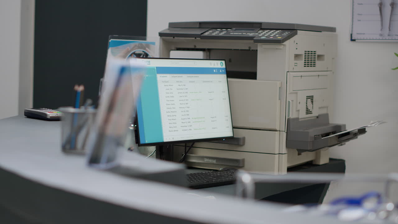 Office with Computer and Printer