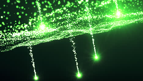 abstract green particle background