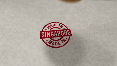 made in singapore stamp and stamping loop animation