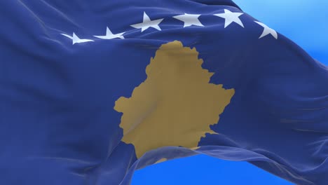 un bucle sin costuras de la bandera de kosovo.