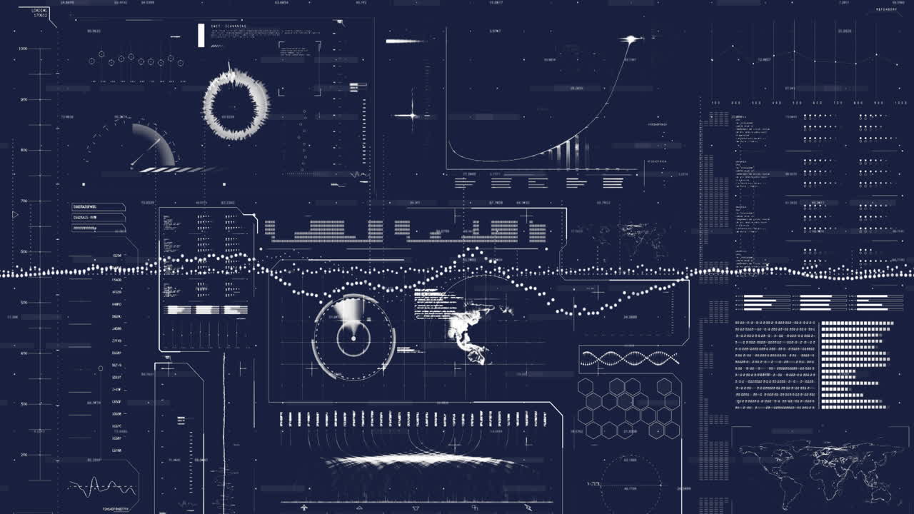 Animation of statistics and data processing