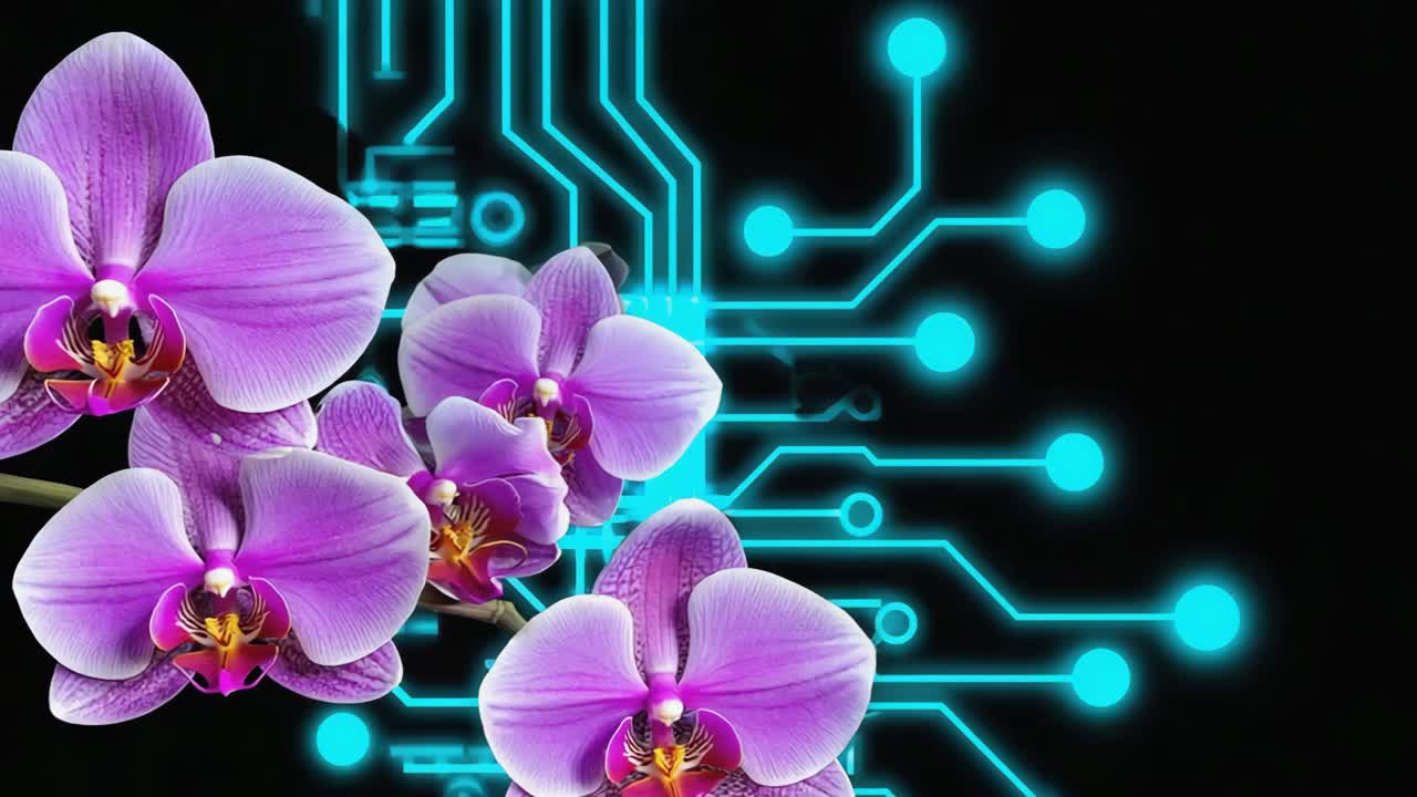 Orchids and Circuit Board: Blending Nature and Technology