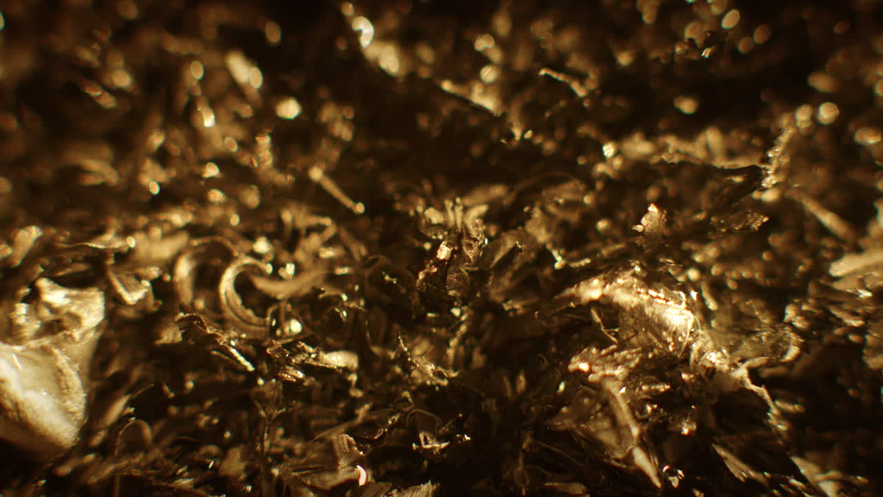 Golden color metal alloy fillings moving