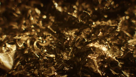 golden color metal alloy fillings moving
