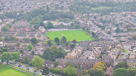 an aerial shot of bradford centre district