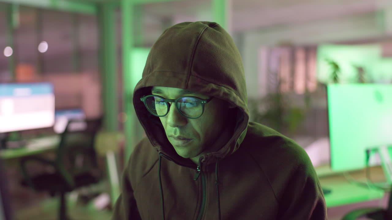 persona que trabaja tarde en la noche en la computadora