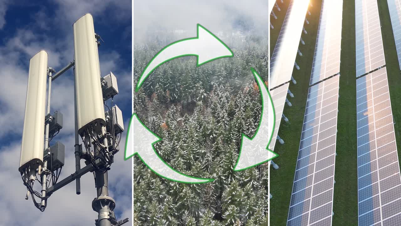 지속 가능한 표지판이 회전하는 환경, 사회 및 거버넌스 아이콘