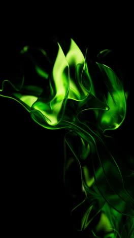 flowing transparent green multilayer cloth background, 3d rendering.