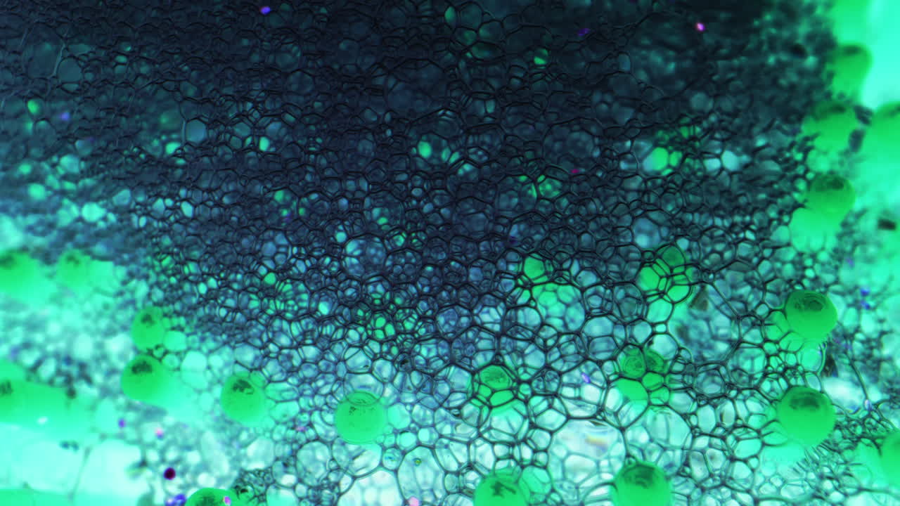 Abstract Microscopic View of Bubbles and Foam