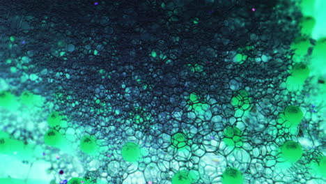 abstract microscopic view of bubbles and foam