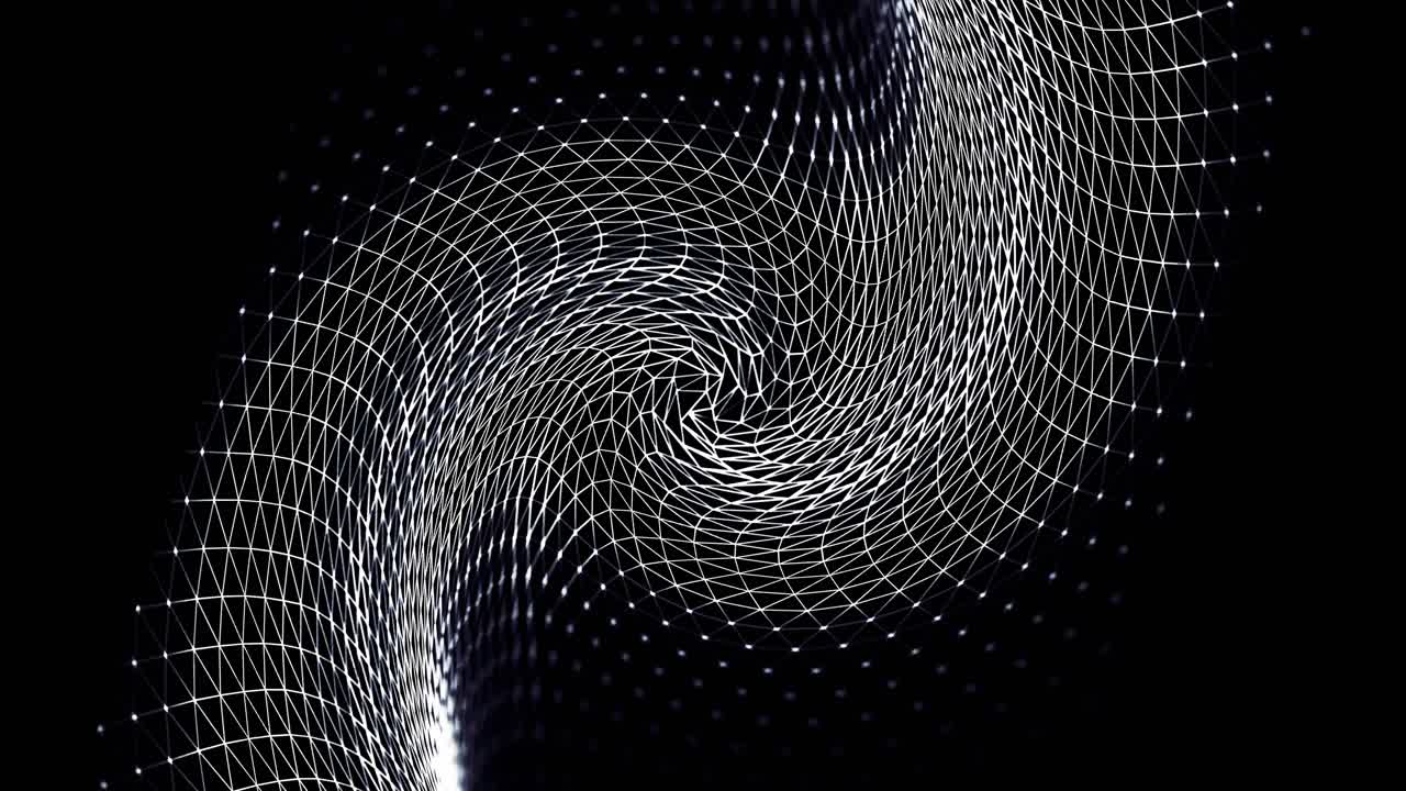 patrón geométrico abstracto con líneas blancas sobre fondo negro