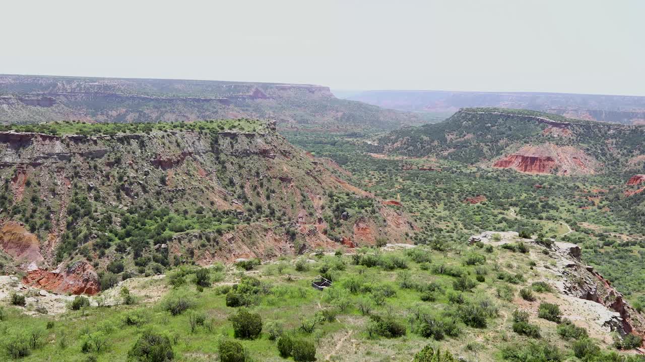 Static landscape shot of Palo Duro Canyon in Texas
