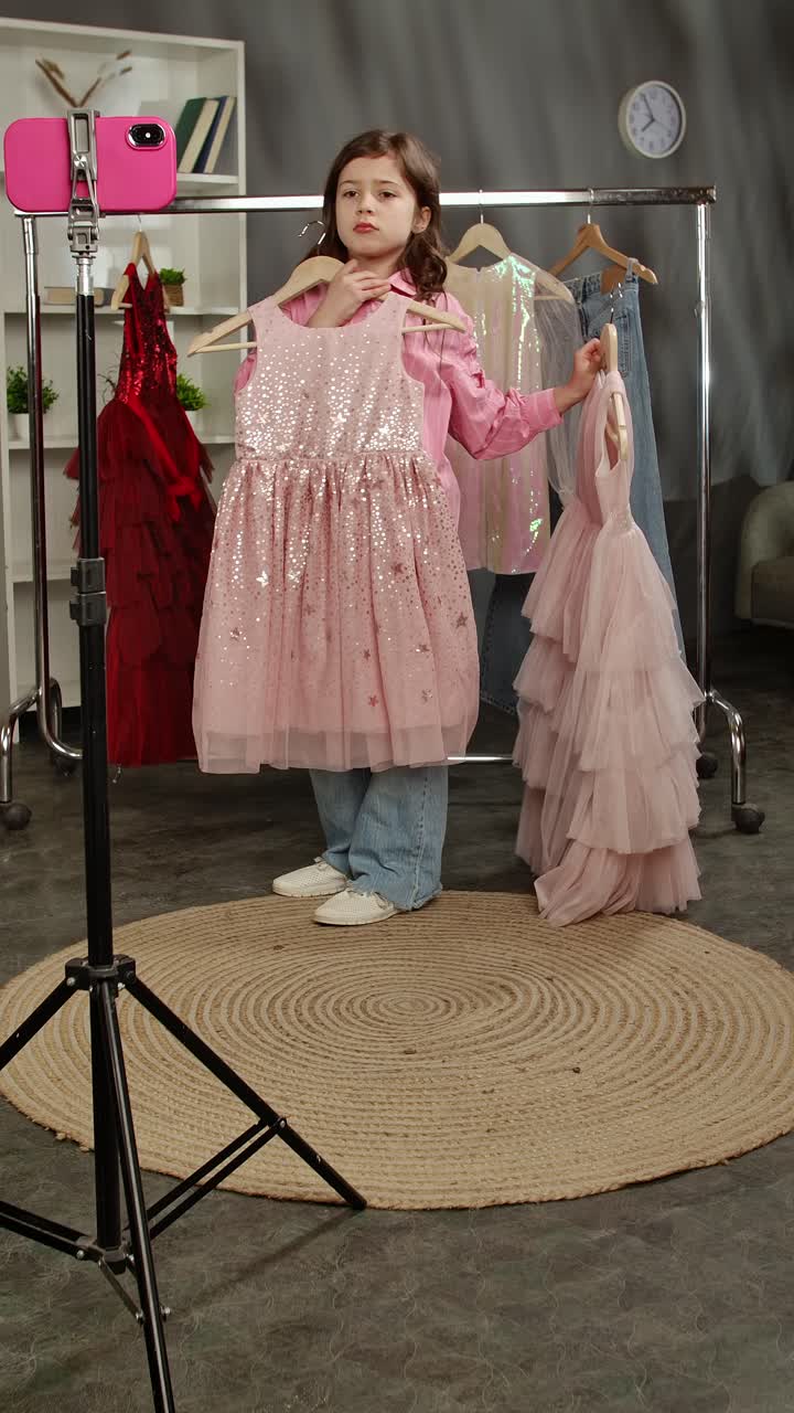 Cute Girl Modeling Kids Dresses