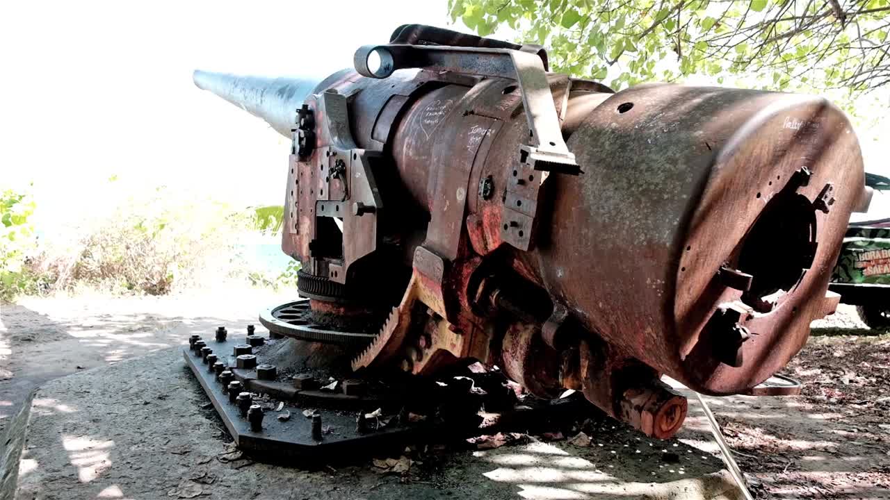 프랑스 폴리네시아에서 세계 대전의 거대한 대포