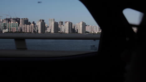 city view from a car window