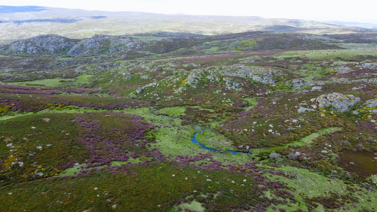 드론은 시에라 세쿠데라 (sierra secundera) 와 아로요 데 로스 토리엘스 (arroyo de los toriles) 위에서 도리 (dolly) 를 밀어 넣습니다.