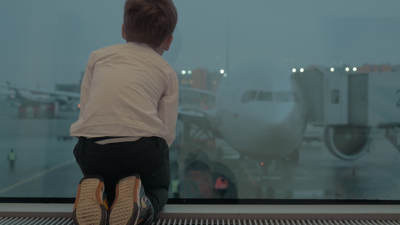 Planes always attract his attention