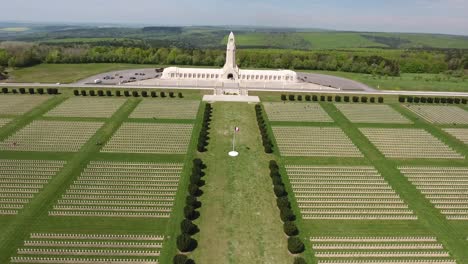 douaumont cemetery by drone day time. ww1