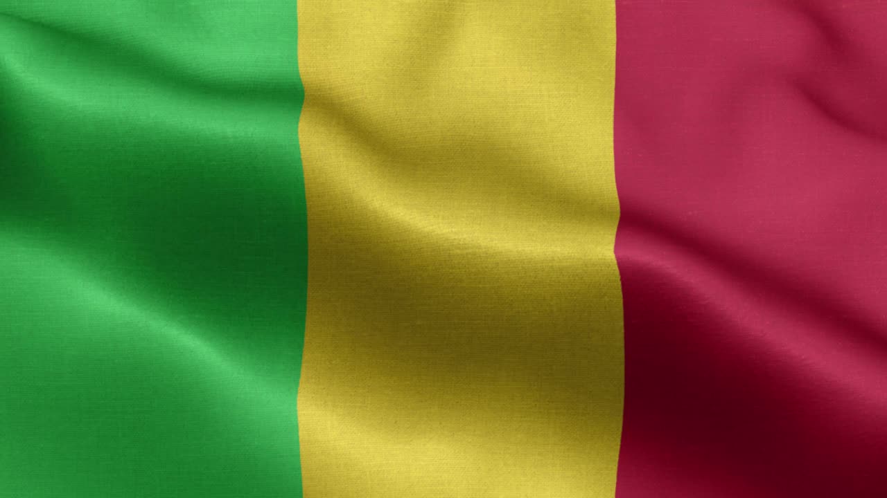 Waving loop 4k National Flag of Mali