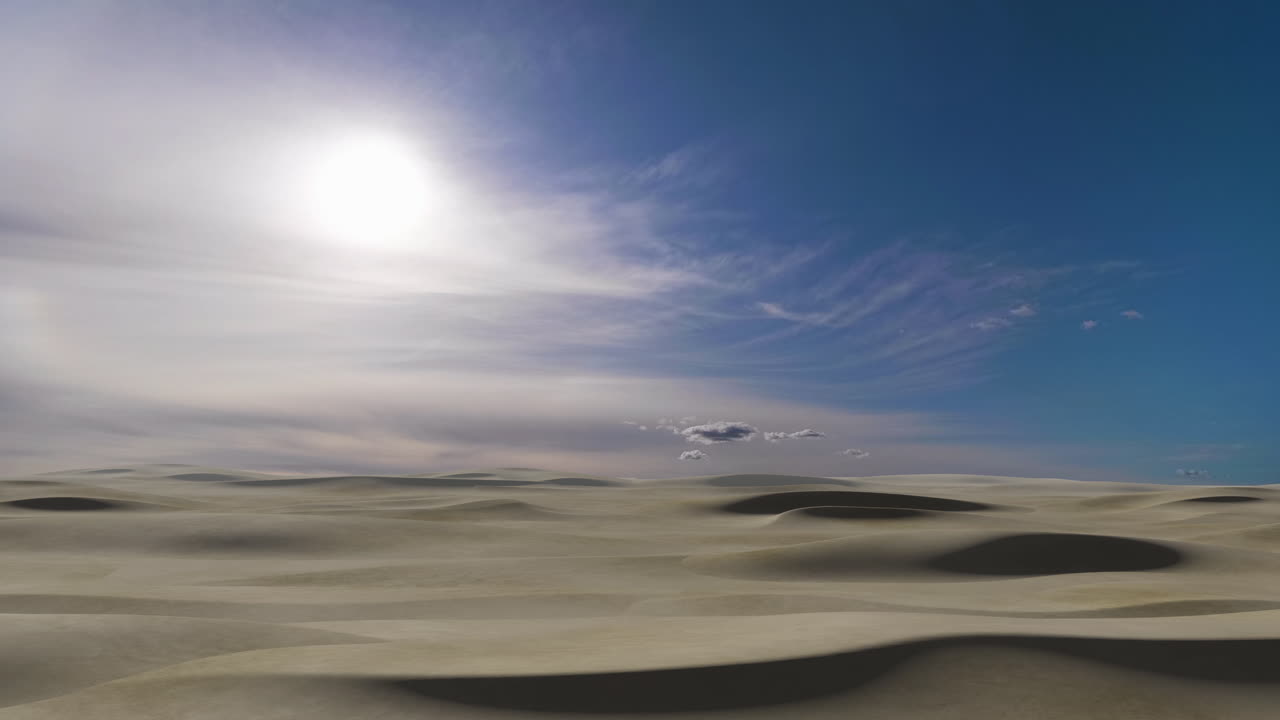 Desert Landscape with Sand Dunes and Sky