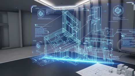 virtual architectural design in a modern office