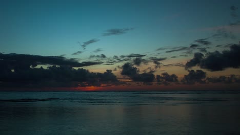 beautiful sunrise timelapse above the ocean