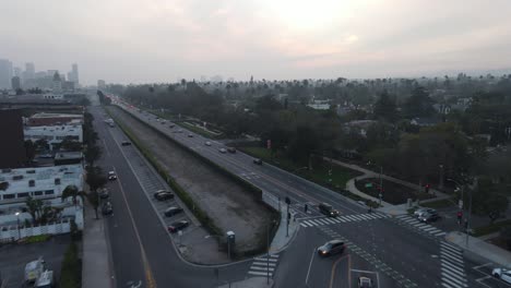 Beverly-Hills-California-Aerial-Street-Flyover