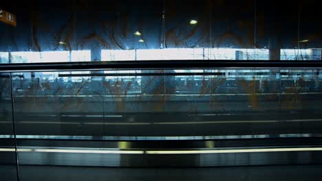 interior of the charles de gaulle airport, paris