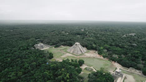 south american mayan ruins drone mexico