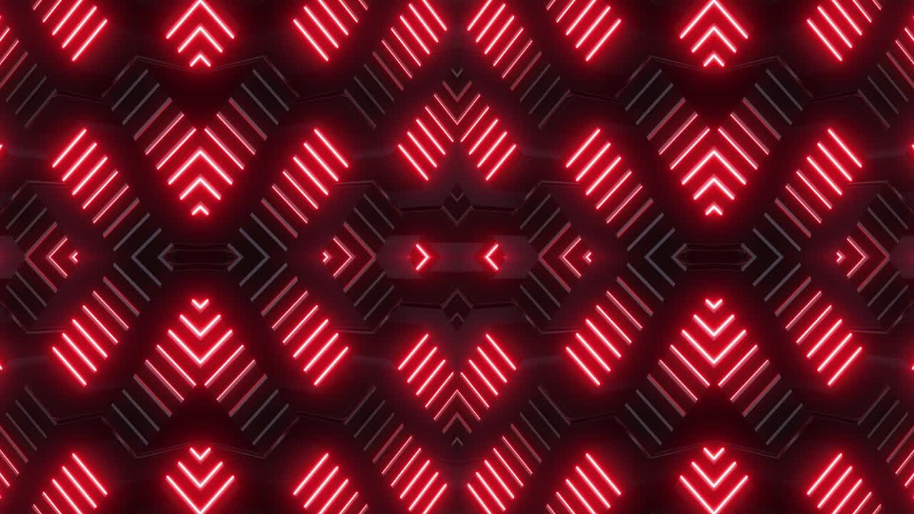 patrón geométrico de neón rojo